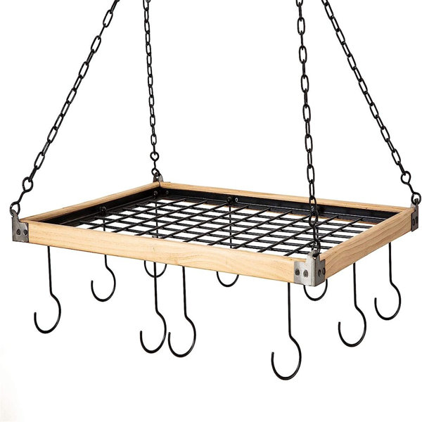 Gracie Oaks Darious Steel Pot Rack Chain Wayfair